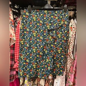 J. CREW Liberty Print Cotton Poplin Skirt “Edenham” Ditsy Floral Ruffle 14 EUC